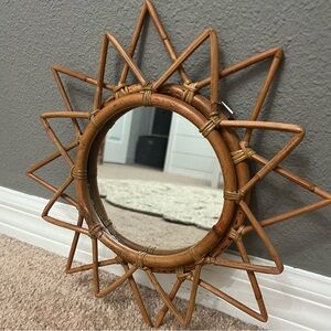 Rattan starburst mirror- Urban outfitters